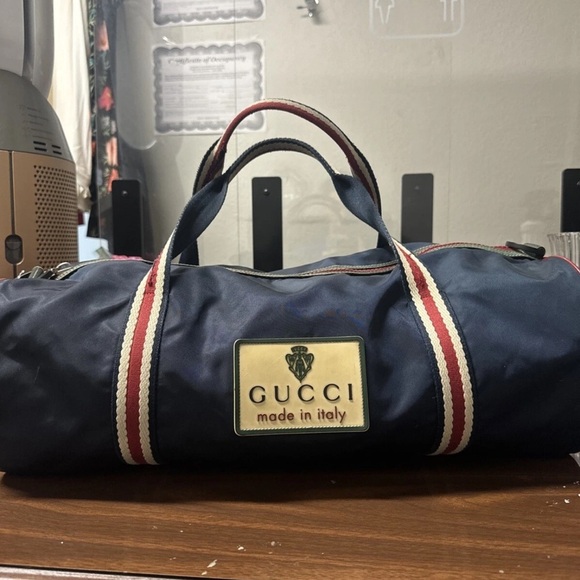 Gucci Vintage Nylon Boston Bag - Picture 1 of 10